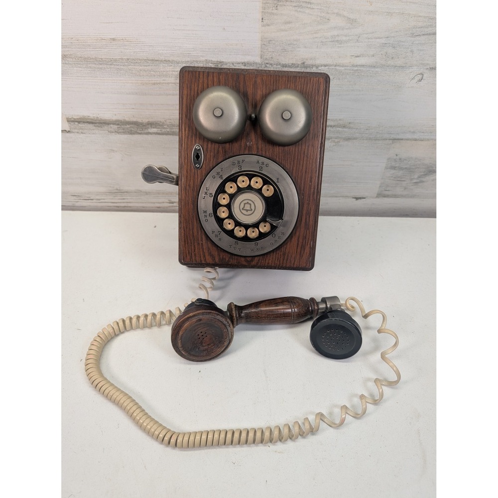 Vintage Western Electric Wall Telephone Rotary Wood Phone 931A1-3 USA Decor